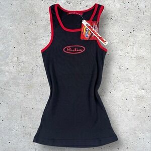 Vtg Y2K‎ Dickies Girl Industry Fashion Show Ribbed Tank Top Shirt USA NWT Sz L